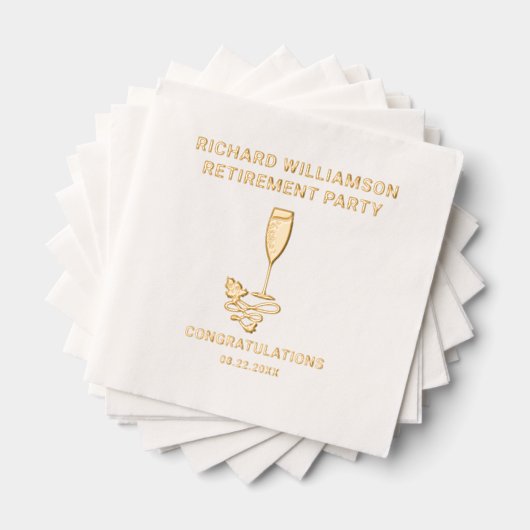 Pensioen partij Folie gestempeld servetten (Insitu (Gestapeld))
