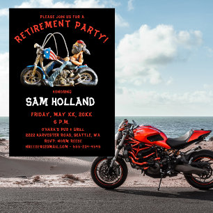 Pensioen partij Funny Biker Motorcycle Kaart