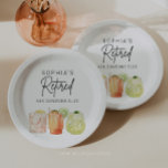Pensioen partij Funny Paper Borden Party Decor Papieren Bordje<br><div class="desc">Vier het volgende hoofdstuk in stijl met dit Modern Minimalist Cocktail Retirement Party Collectie! Ideaal voor het eren van iedereen die in de opwindende wereld van pensionering stapt, dit ontwerp is voorzien van een chique hand-script lettertype in combinatie met drie levendige waterverf cocktails. Of je nu een pensioenbash gooit voor...</div>