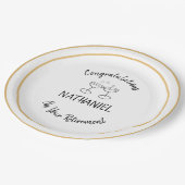 Pensioen Partij Gefeliciteerd Aangepaste Naam Papieren Bordje (Gekanteld)