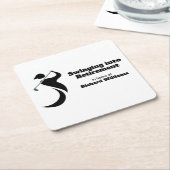 Pensioen partij golf speler swingende moderne stij kartonnen onderzetters (Schuin)