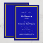 Pensioen Partij Goud Lijst koninklijk blauw Kaart (Voorkant / Achterkant)