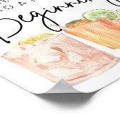 Pensioen partij gunst teken, nieuw begin poster (Hoek)