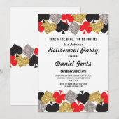 Pensioen Partij Las Vegas Casino Royale Invite Kaart (Voorkant / Achterkant)