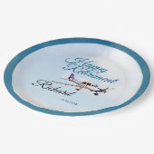 Pensioen Partij Papier Bord met Vliegtuig 2 (Gekanteld)