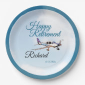 Pensioen Partij Papier Bord met Vliegtuig 2 (Voorkant)