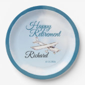 Pensioen Partij Papier Bord met Vliegtuig 3 (Voorkant)