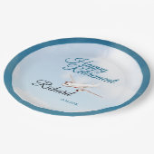 Pensioen Partij Papieren Borden met Vliegtuigontwe Papieren Bordje (Gekanteld)