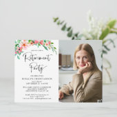 Pensioen Partij Tropische Bloemen Fotoscript (Staand voorkant)