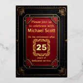 Pensioen Partij voor Executive Folie Uitnodiging (Voorkant)