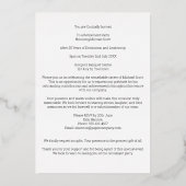 Pensioen Partij voor Executive Folie Uitnodiging (Achterkant)