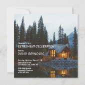 Pensioen Party Cottage Thema met naam Kaart (Achterkant)