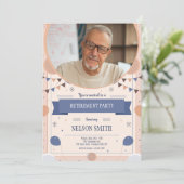 Pensioen Party Foto Kaart (Staand voorkant)