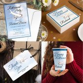 Pensioen Party Gift Label met Vliegtuigontwerp Cadeaulabel