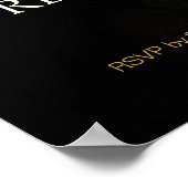 Pensioen Party Gold Confetti Save the Date Poster (Hoek)