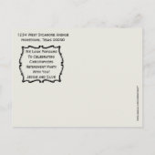 Pensioen Party Photo Card Sla de datum  op Aankondigingskaart (Achterkant)