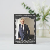 Pensioen Party Photo Card Sla de datum  op Aankondigingskaart (Staand voorkant)