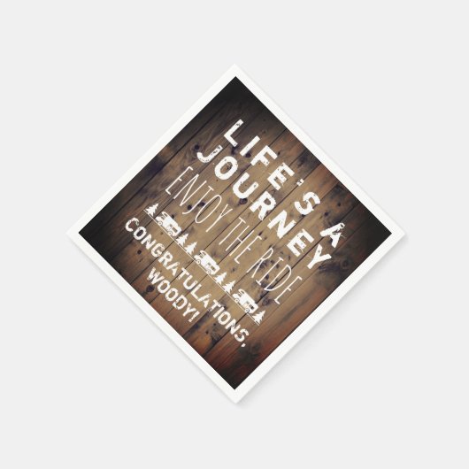 Pensioen Party Rustic Wood  RV Camper Servet (Hoek)