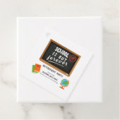 Pensioen Party School Leraar Blackboard Bedankjes Labels (In situ)