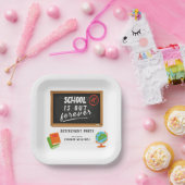 Pensioen Party School Leraar Blackboard Papieren Bordje (Feest)