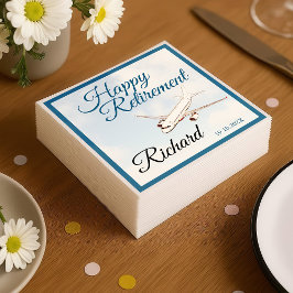 Pensioen Party servetten met vliegtuigontwerp