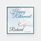 Pensioen Party servetten met vliegtuigontwerp (Voorkant)