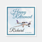 Pensioen Party servetten met Vliegtuigontwerp 2 (Voorkant)