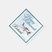 Pensioen Party servetten met Vliegtuigontwerp 2 (Hoek)