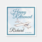 Pensioen Party servetten met Vliegtuigontwerp 3 (Voorkant)