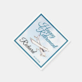 Pensioen Party servetten met Vliegtuigontwerp 3 (Hoek)