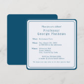 Pensioen Party Uitnodiging Professioneel Elegant (Voorkant / Achterkant)