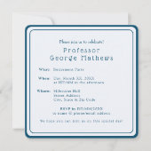 Pensioen Party Uitnodiging Professioneel Elegant (Voorkant)