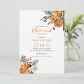 Pensioen Party uitnodiging wintergroen (Staand voorkant)