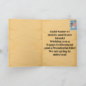 Pensioen per post - gevouwen bedankkaart (Binnen)