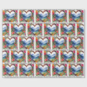 Pensioen Personaliseer Tekst & Naam Rozen Bergen Cadeaupapier (Vlak)