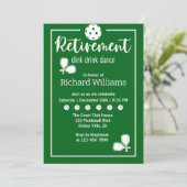 Pensioen Pickleball Paddles Elegant Green Kaart (Staand voorkant)