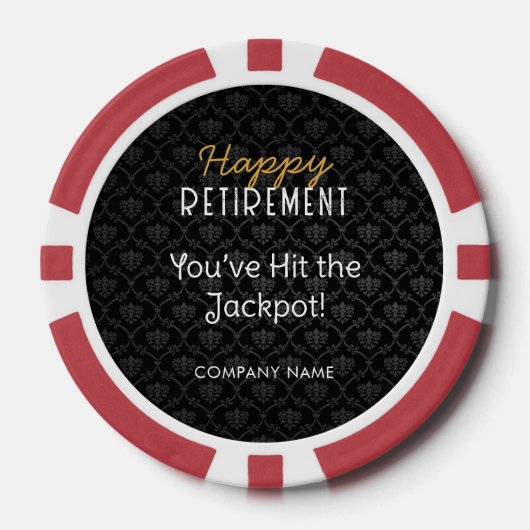 Pensioen Poker Chips | Leuke partij gunst of cadea (Voorkant)