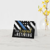 Pensioen Politie Blauwe Lijn Vlag Handhaving Kaart (Gele Bloem)