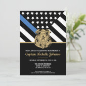 Pensioen Politie Blauwe Lijn Wetshandhaving Kaart (Staand voorkant)