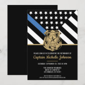 Pensioen Politie Blauwe Lijn Wetshandhaving Kaart (Voorkant / Achterkant)