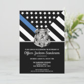 Pensioen Politie Blauwe Lijn Wetshandhaving Kaart (Staand voorkant)