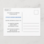 Pensioen Politie Blauwe Lijn Wetshandhaving Uitnodiging Briefkaart (Achterkant)