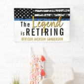 Pensioen Politie Thin Blue Line Amerikaans Spandoek (Insitu)