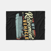 Pensioen Pontoon Boat Captain I Old Man Pontoon Fleece Deken (Voorkant (Horizontaal))