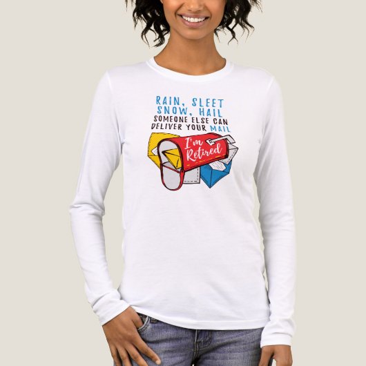 Pensioen Postbode Ik ben met pensioen Grappig Tri-Blend Shirt (Voorkant volledig)
