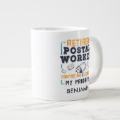 Pensioen Postbode Opa Postbezorger Grote Koffiekop (Voorkant rechts)