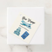 Pensioen Reis Avontuur Bon Voyage Plane Bedankjes Labels (In situ)