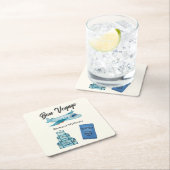 Pensioen Reis Avontuur Bon Voyage Plane Kartonnen Onderzetters (Insitu)