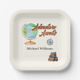 Pensioen Reisavontuur Wacht op de Wereld Papieren Bordje