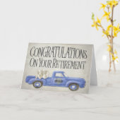 Pensioen Reizen Avontuur Truck Gefeliciteerd Kaart (Gele Bloem)